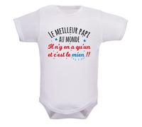IDYLEA Body Bébé écriture - Mamie - Cadeau bébé naissance unisexe - Humour - coton