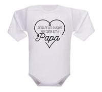 IDYLEA Body bébé fille Désolée les garçons, mon cœur est à Papa - 100% coton - Manches courtes ou longues - Cadeau original papa