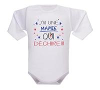 IDYLEA Body bébé « J’ai un Papa qui déchire » - Cadeau naissance ou fête - 100% coton - Message drôle et affectueux - Variantes disponibles
