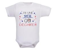 IDYLEA Body bébé « J’ai un Papa qui déchire » - Cadeau naissance ou fête - 100% coton - Message drôle et affectueux - Variantes disponibles