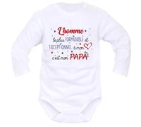 IDYLEA Body bébé La femme la plus formidable et exceptionnelle à mon cœur - Déclaration d’amour personnalisée - Variantes disponibles : Mamie, Maman, Marraine, Tatie…