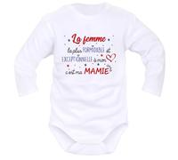 IDYLEA Body bébé La femme la plus formidable et exceptionnelle à mon cœur - Déclaration d’amour personnalisée - Variantes disponibles : Mamie, Maman, Marraine, Tatie…