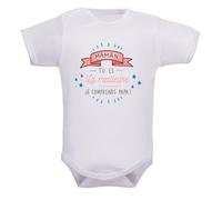 IDYLEA Body bébé Maman tu es la meilleure, je comprends papa - Message rigolo - Coton doux certifié - Fabriqué en France