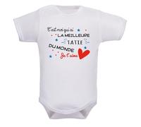 IDYLEA Body bébé « Meilleur Papa du Monde » - Cadeau fête des pères ou naissance - 100% coton - Message d’amour touchant - Variantes disponibles
