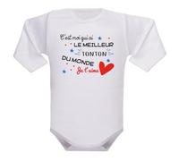 IDYLEA Body bébé « Meilleur Papa du Monde » - Cadeau fête des pères ou naissance - 100% coton - Message d’amour touchant - Variantes disponibles