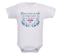 IDYLEA Body bébé message d’amour - Je t’aime (maman, papa, papi ou mamie) - Coton blanc Oeko-Tex - Cadeau tendre et original