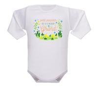 IDYLEA Body bébé mixte Petit poussin deviendra grand - 100% coton Oeko-Tex - Cadeau mignon et plein d’espoir - Marquage français