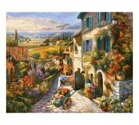 Schipper Peinture par numéros Toscane Idylle pour adultes – Pinceaux, peintures acryliques 40x50 cm