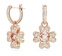 Idyllia - Blanc Doré Rose - Créoles - Swarovski