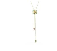 Pendentif en Y Idyllia, Tailles variées, Fleur, Multicolore, Placage de ton or OS