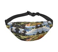 Idyllic scenery Grand sac banane tendance pour voyage, décontracté, convient pour le sport, la course, le cyclisme, les voyages, la pêche