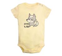 iDzn Animal Little Wolf Barboteuses drôles, Body pour bébé nouveau-né, Combinaisons pour bébés, Tenues une pièce pour bébés de 0 à 24 mois
