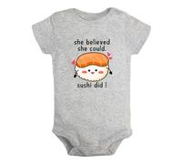 iDzn She Believed She Could Sushi Did Barboteuses drôles, Body pour bébé nouveau-né, Combinaisons pour bébés, Tenues une pièce pour bébés de 0 à 24 mois