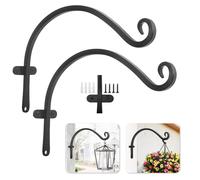 IDZO Lot de 2 cintres pour plantes d'extérieur, 30,5 cm, capacité de suspension de 17 kg, support de plantes pour décoration intérieure et extérieure, crochets muraux pour mangeoires à oiseaux