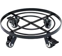 IDZO Z1QL Panier Rond en métal Robuste avec roulettes verrouillables, 35,6 cm, Noir