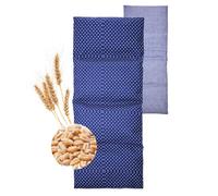 IEA Medical Bouillotte sèche grains de blé micro-ondes, 50x20 cm housse | Nuque, épaules, cou, dos, ventre - chaud froid, coton, amovible, lavable