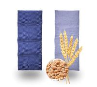 IEA Medical Coussin en grains | 100% coton | Housse amovible & lavable | Coussin chauffant en grains de blé | Pour le dos, les épaules & la nuque | Traitement par la chaleur et le froid | 20 x 53 cm
