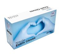 IEA Medical Gants en nitrile taille L - Gants à usage unique, Gants jetables, Gants d'examen, Sans latex, Sans poudre, Résistants à la déchirure, Doux pour la peau, 100 pièces, Bleu