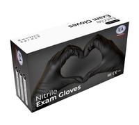 IEA Medical Gants en nitrile taille L - Gants à usage unique, gants jetables, Gants jetables, Gant d'examen, Gant de cuisine, Sans latex, Non poudré, Résistant à la déchirure, 100 pièces, Noir
