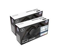 IEA Medical Lot de 200 gants jetables en nitrile noirs - Taille S - Gants jetables en nitrile non poudrés - Gants en caoutchouc sans latex