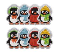 IEA Medical Lot de 8 compresses chaudes, froides, en forme de pingouin, pour contusions, piqûres d'insectes et autres blessures, coussin rafraîchissant en gel réutilisable pour enfants