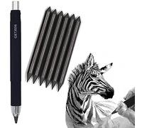 iEasey Porte-mine Mécanique Automatique de 5,6 mm avec Noir 6 Mines Graphites 4B 5,6 mm Crayon pour Dessin, écriture, Travaux Manuels, Croquis