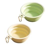 IEBTAWN 2 Pièces Gamelle Pliable En Silicone Pour Chien(350Ml), Sans Bpa, Lavable Au Lave-Vaisselle, Portable, Pliable Et Extensible, Pour Chats Et Chien, Pour Marche Randonnée Camping