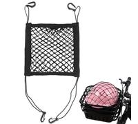 IEBTAWN Filet Panier Vélo Élastique Noir 30x30cm - Filet de Rangement Polyester pour Vélo, Scooter, Voiture et Camping, 1 Pièce