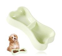 IEBTAWN Gamelle Pour Animaux, Dotée D'Un Double Compartiment Adapté Aux Petits Chiens, Chats Ou Rongeurs, Pouvant Contenir Séparément Des Croquettes Et De L'Eau.