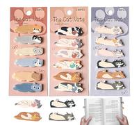 IEBTWN 3 Paquets 540 Pièces Notes Adhésives, Mignon Chat Memo Pad, Feuilles Sticky Notes Catalogue Index Tabs Onglets Autocollants Pour Les Amoureux Des Chats Kawaii Fournitures Scolaires De Bureau