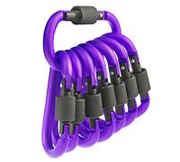 IEBUOBO Lot de 10 anneaux en D en aluminium pour la randonnée, le camping, la pêche et l'utilisation en extérieur