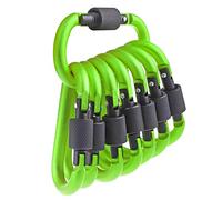 IEBUOBO Lot de 10 porte-clés en aluminium avec anneau en D pour randonnée, camping, pêche et utilisation en extérieur, clips avec porte à vis