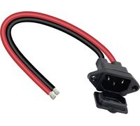 IEC 320 C14 Male 3 Pins 12AWG AC Inline Plug Power Cord Panel Mount,IEC C14 Cable Pigtail,für Auto,Haushaltsgeräte,PC-30cm
