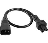 IEC 320 C14 mâle à C5 Femelle Adaptateur Secteur câble C14 à C5 Adaptateur convertisseur de Puissance Cordon pour Ordinateur Code-Barres imprimante Moniteur Smart TV (0.6m/2ft)