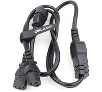 IEC 320 C14 Male to 4XC13 Female Power Cable,C14 to 4 x C13 UPS/PDU Type Y,250V/10A (C14-2xC13 1M)