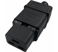 IEC 320 C19 Female Power Plug Power Socket Cable Mount 16A 250V Black