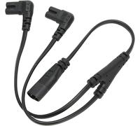 IEC 320 C8 to Dual C7 Y Split Power Cable,1500W IEC Figure 8 Male to 2 Female 1 in 2 Outputs AC Power Splitter Cable for LCD Monitor Desk Lamp