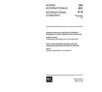 IEC 60051-8 Ed. 4.0 b:1984, Direct acting indicating analogue electrical measuring instruments and their accessories. Part 8: Special requirements for accessories
