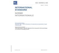 IEC 60068-2-88 Ed. 1.0 b:2025, First Edition: Environmental testing - Part 2-88: Tests - Test XD: Resistance of components and assemblies to liquid cleaning media