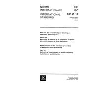 IEC 60151-10 Ed. 1.0 b:1966, Measurements of the electrical properties of electronic tubes and valves. Part 10: Methods of measurement of audio-frequency output power and distortion