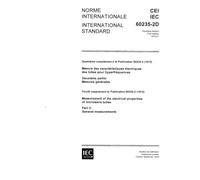 IEC 60235-2D Ed. 1.0 b:1976, Measurement of the electrical properties of microwave tubes - Part 2: General measurements - Fourth supplement