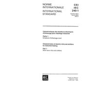 IEC 60240-1 Ed. 2.0 b:1992, Characteristics of electric infra-red emitters for industrial heating - Part 1: Short wave infra-red emitters
