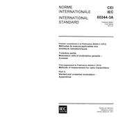 IEC 60244-3A Ed. 1.0 b:1971, Methods of measurement for radio transmitters - Part 3: Wanted and unwanted modulation - First supplement: Appendices