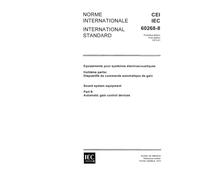IEC 60268-8 Ed. 1.0 b:1973, Sound system equipment. Part 8: Automatic gain control devices