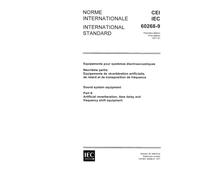 IEC 60268-9 Ed. 1.0 b:1977, Sound system equipment. Part 9: Artificial reverberation, time delay and frequency shift equipment