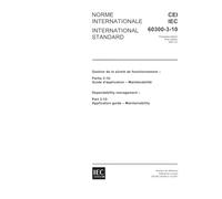 IEC 60300-3-10 Ed. 1.0 b:2001, Dependability management - Part 3-10: Application guide - Maintainability