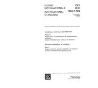 IEC 60364-7-709 Ed. 1.0 b:1994, Electrical installations of buildings - Part 7: Requirements for special installations or locations - Section 709: Marinas and pleasure craft