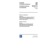 IEC 60404-8-3 Ed. 3.0 b:2005, Magnetic materials - Part 8-3: Specifications for individual materials - Cold-rolled electrical non-alloyed and alloyed ... strip delivered in the semi-processed state