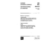 IEC 60404-8-5 Ed. 1.0 b:1989, Magnetic materials. Part 8: Specifications for individual materials. Section Five: Specification for steel sheet and ... properties and magnetic permeability
