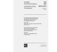 IEC 60512-20-2 Ed. 1.0 b:2000, Electromechanical components for electronic equipment - Basic testing procedures and measuring methods - Part 20-2: Test 20b - Flammability tests - Fireproofness